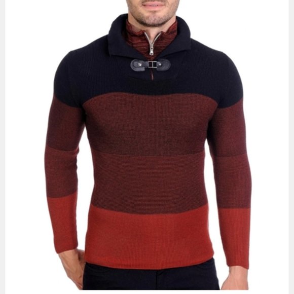 LCR Turtleneck Color Block Knit Sweater‎ - Size XXL - Picture 1 of 8